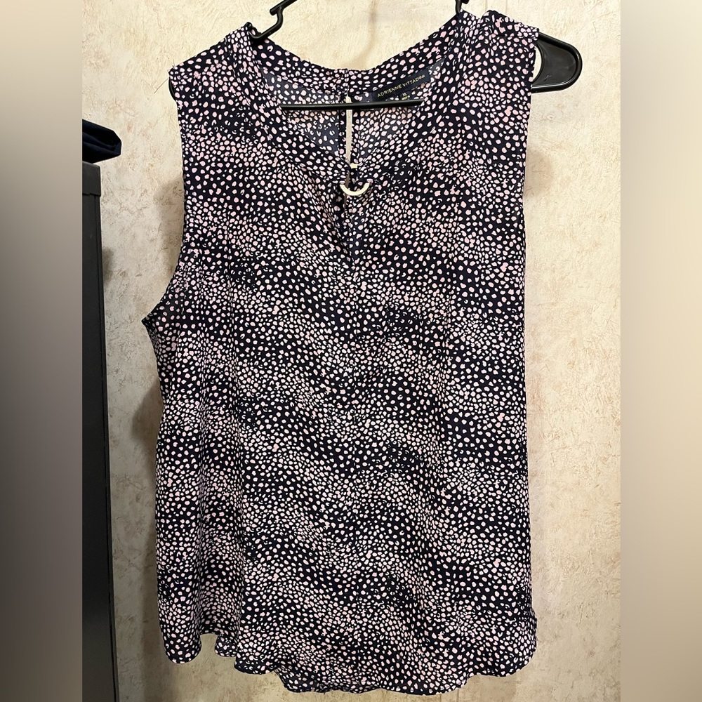Women’s pink & navy dress tank top size XL